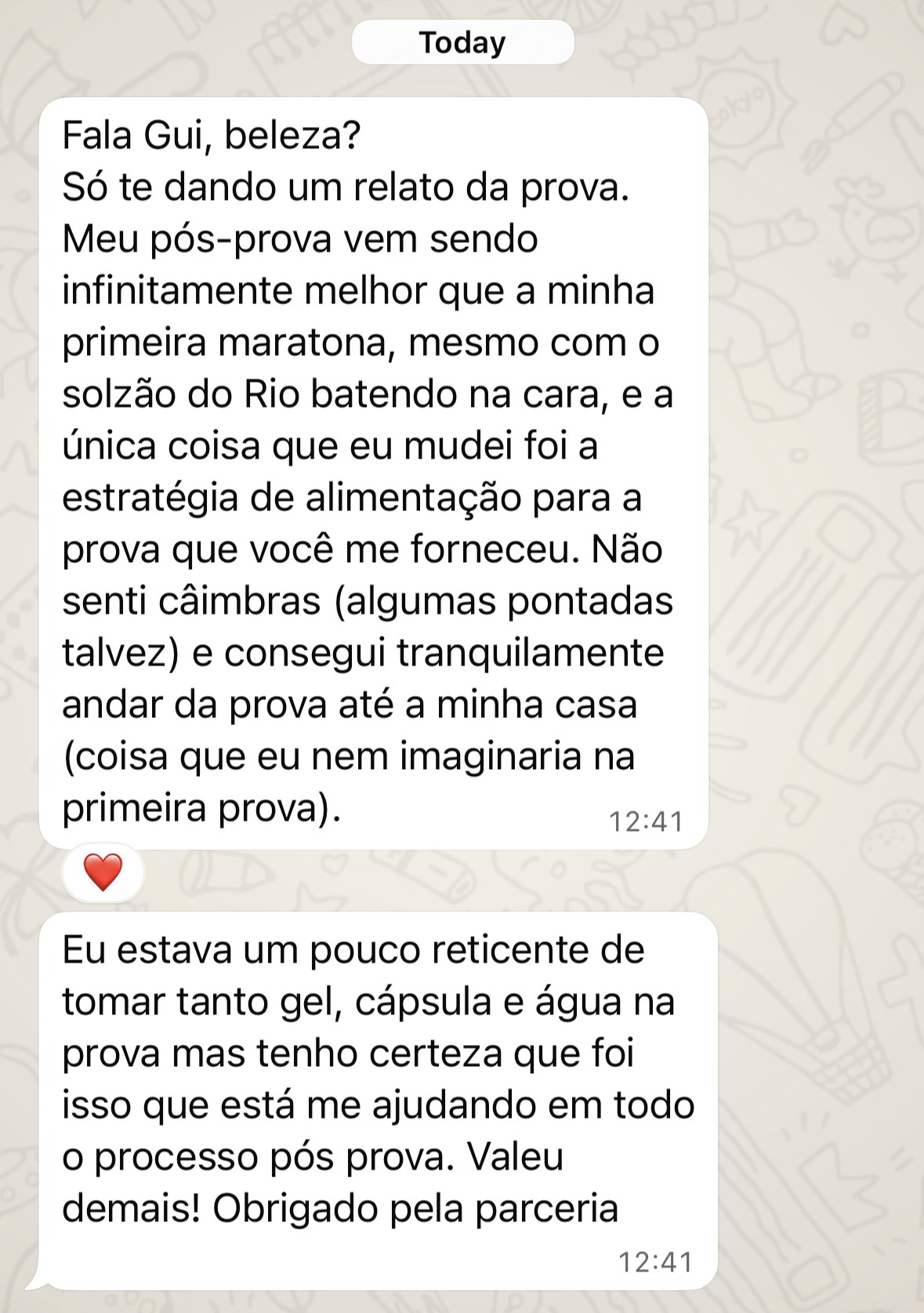 Depoimento de paciente