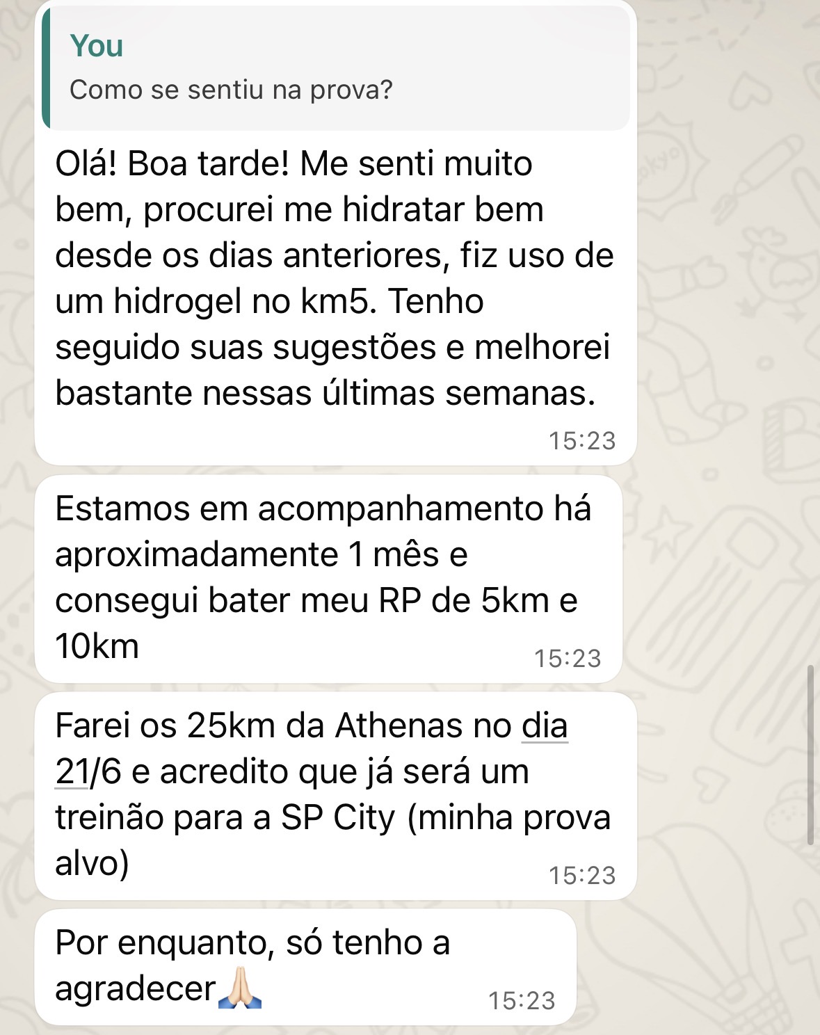 Depoimento de paciente