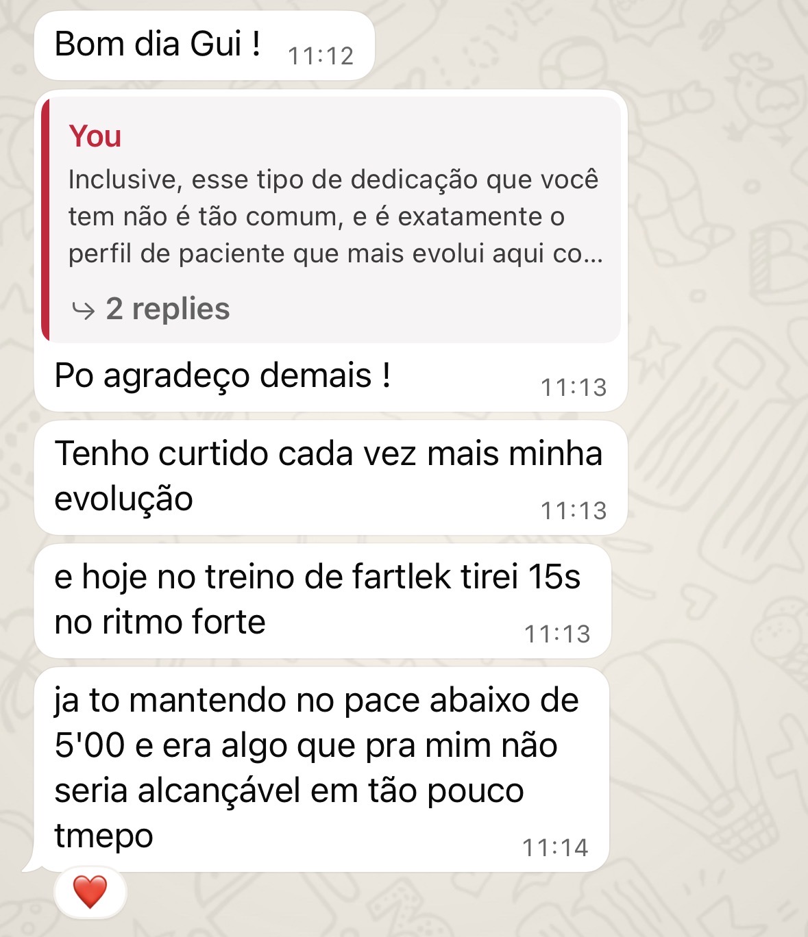 Depoimento de paciente